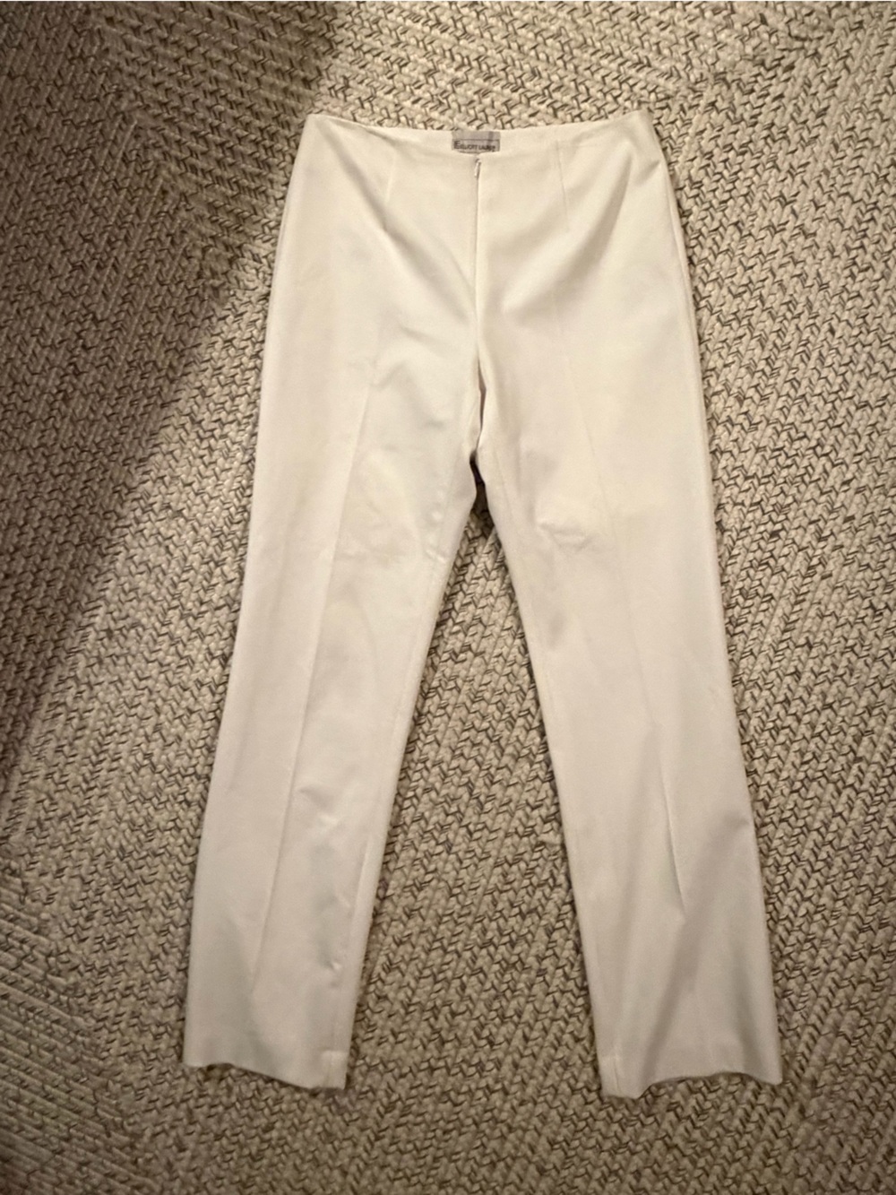 Elliott Lauren Men's Cream Stretch Dress Pants